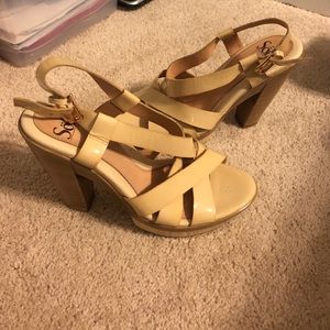 Nude strapped heels!